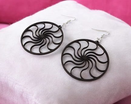 Laser Cut Large Circular Earrings