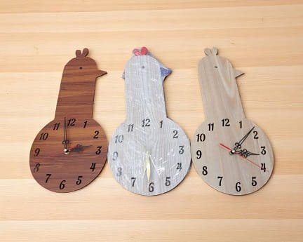 Laser Cut Wooden Duck Wall Clock