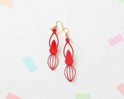 Laser Cut Acrylic Dangle Earrings