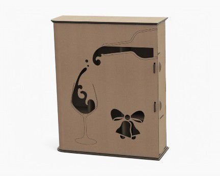 Laser Cut Wooden Wine Packaging Gift Box