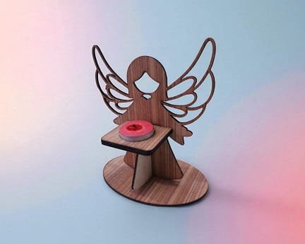 Laser Cut Angel Tea Light Candle Holder