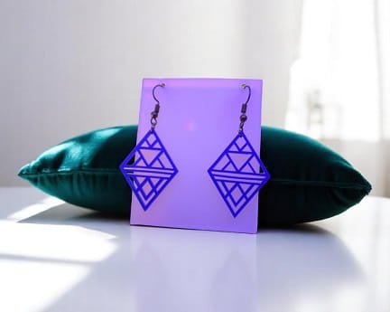 Laser Cut Acrylic Geometric Earrings