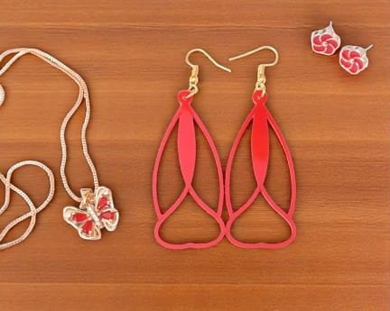 Laser Cut Acrylic Jewelry Drop Earrings