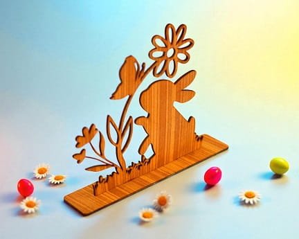 Laser Cut Easter Bunny Table Decor
