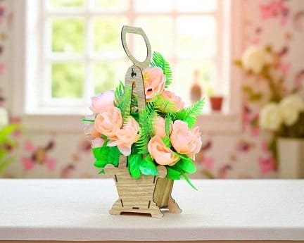 Laser Cut Elegant Hanging Flower Basket