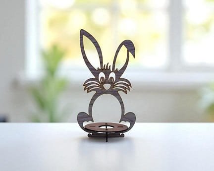 Laser Cut Easter Bunny Rabbit Egg Holder