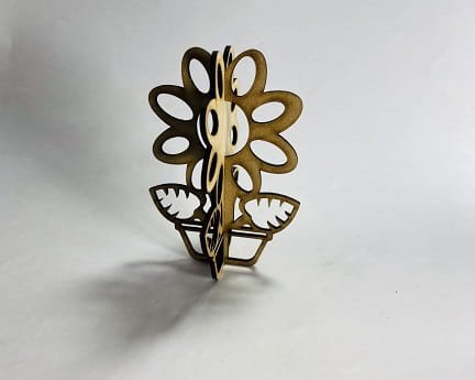 Laser Cut 3D Wooden Flower Table Decor