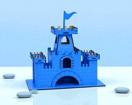 Laser Cut Wooden Castle Construction Kit