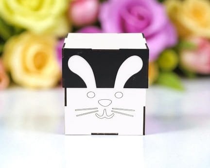 Laser Cut Wooden Bunny Gift Box