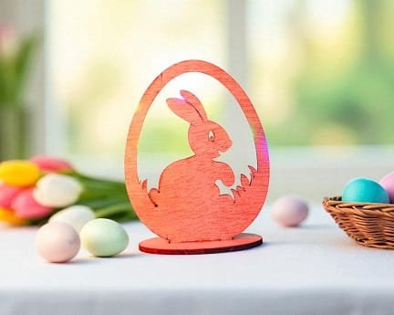 Laser Cut Easter Bunny Egg Table Decor