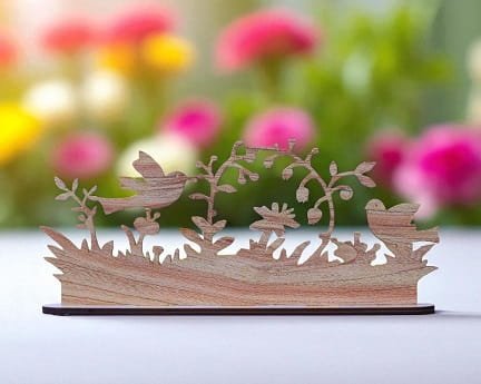 Laser Cut Wooden Birds Theme Table Decor