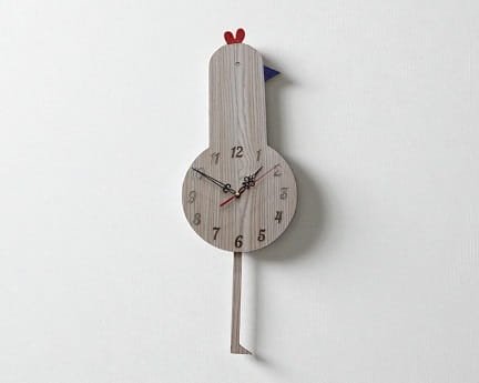Laser Cut Wooden Duck Wall Clock with Pendulum