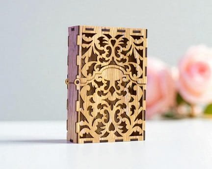 Laser Cut Wooden Playing Card Box