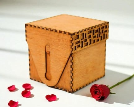Laser Cut Unique Design Wooden Gift Box