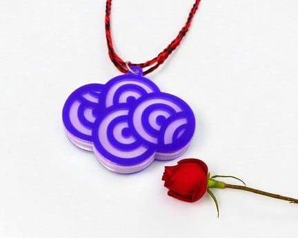 Laser Cut Double Layer Acrylic Necklace
