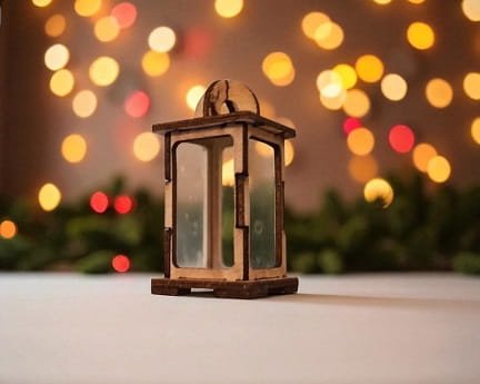 Laser Cut Wooden Tiny Christmas Lantern