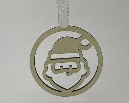 Laser Cut Santa Head Christmas Ball