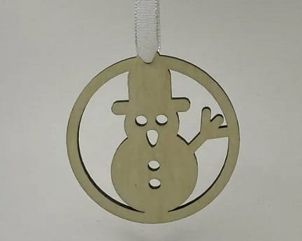 Laser Cut Snowman Christmas Ball