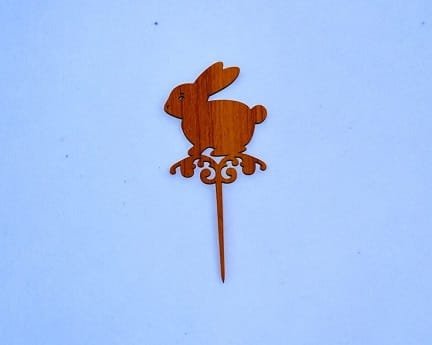 Laser Cut Easter Rabbit Cake Topper