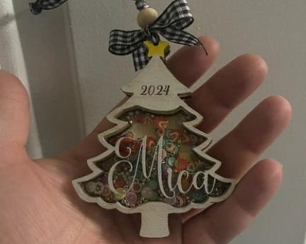 Laser Cut 5 Layered Christmas Shaker Ornament