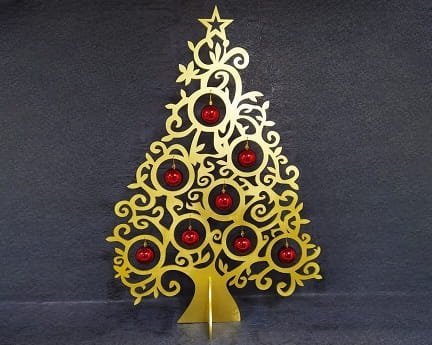 Laser Cut Christmas Ornament Display Tree