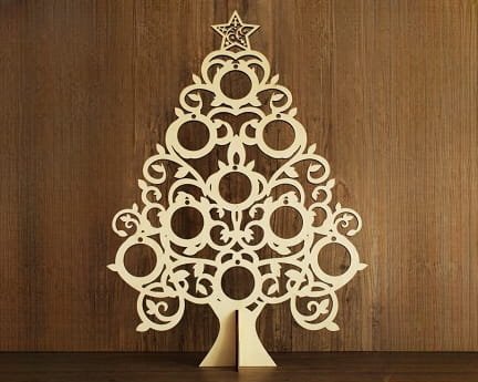 Laser Cut Decorative Christmas Ball Display Tree