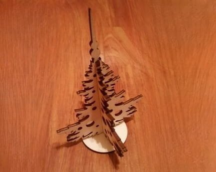 Laser Cut Decorative Wooden Christmas Tree