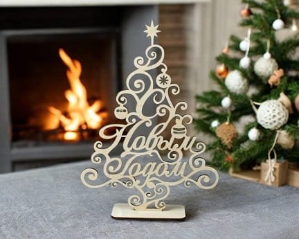 Laser Cut Christmas Tree Table Decor