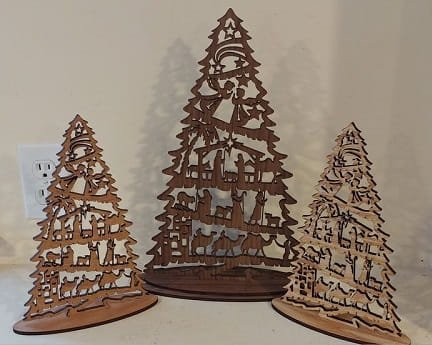 Laser Cut Nativity Scene Christmas Tree