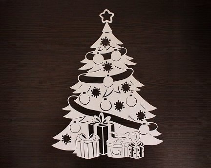 Laser Cut Christmas Tree Cutting Dies Stencil Scrapbooking