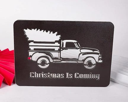 Laser Cut Elegant Christmas Coming Wall Frame