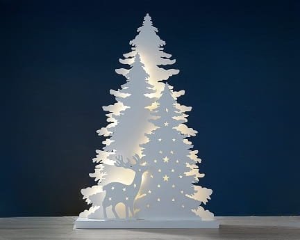Laser Cut Light Up Christmas Tree Shelf Decor