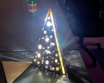 Laser Cut Light Up Pyramid Style Christmas Tree