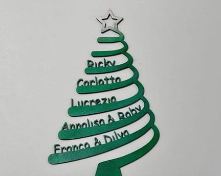 Laser Cut Personalized Name Christmas Tree Ornament