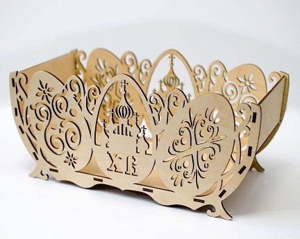 Laser Cut Easter Basket for Eggs