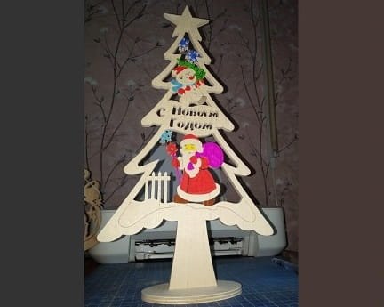 Laser Cut Santa Claus Christmas Tree Decoration
