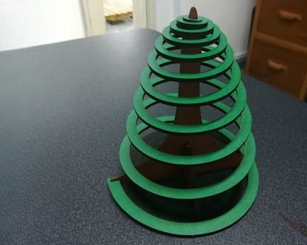 Laser Cut Swirl Christmas Tree