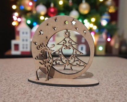 Laser Cut Wooden Christmas Decoration