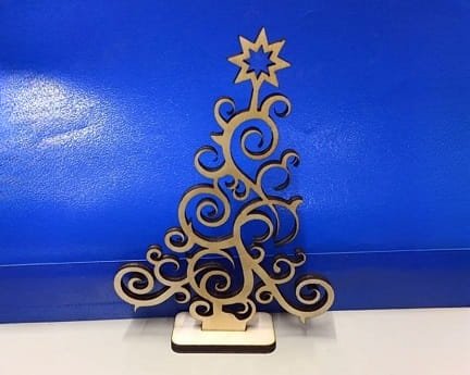 Laser Cut Wooden Christmas Tree Decoration