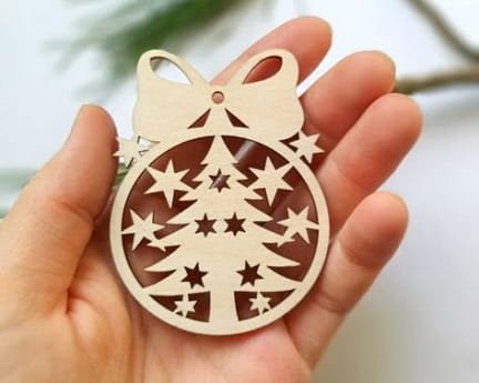 Laser Cut Christmas Tree Bauble