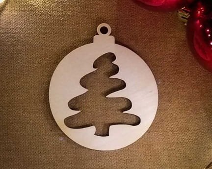 Laser Cut Christmas Tree Bauble Ornament