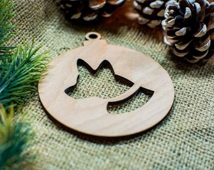 Laser Cut Dog Christmas Tree Bauble