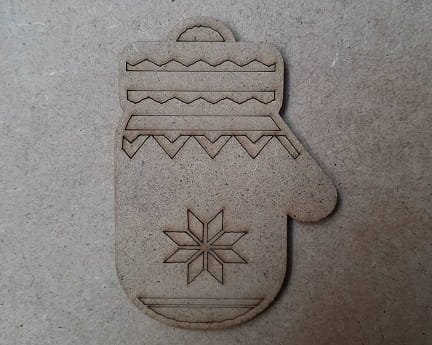 Laser Cut Santa Claus Glove Ornament
