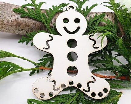 Laser Cut Gingerbread Man Hanging Ornament