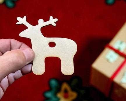 Laser Cut Christmas Deer Hanging Ornament