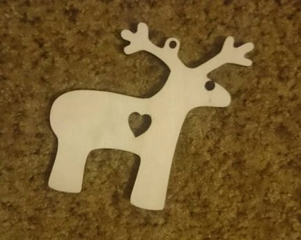 Laser Cut Deer Christmas Tree Ornament