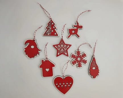 Laser Cut Two Layer Christmas Tree Toys