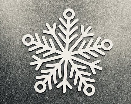 Laser Cut Hanging Snowflake Ornament