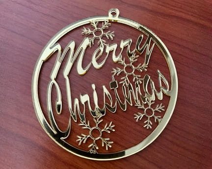 Laser Cut Merry Christmas Snowflake Bauble