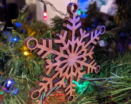 Laser Cut Decorative Snowflake Christmas Tree Ornament